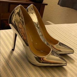 Metallic heels